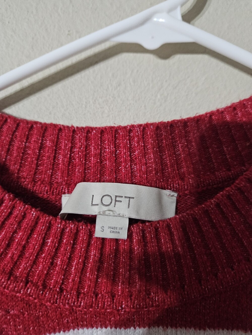 LOFT Red Sweater Small - Picture 3 of 3